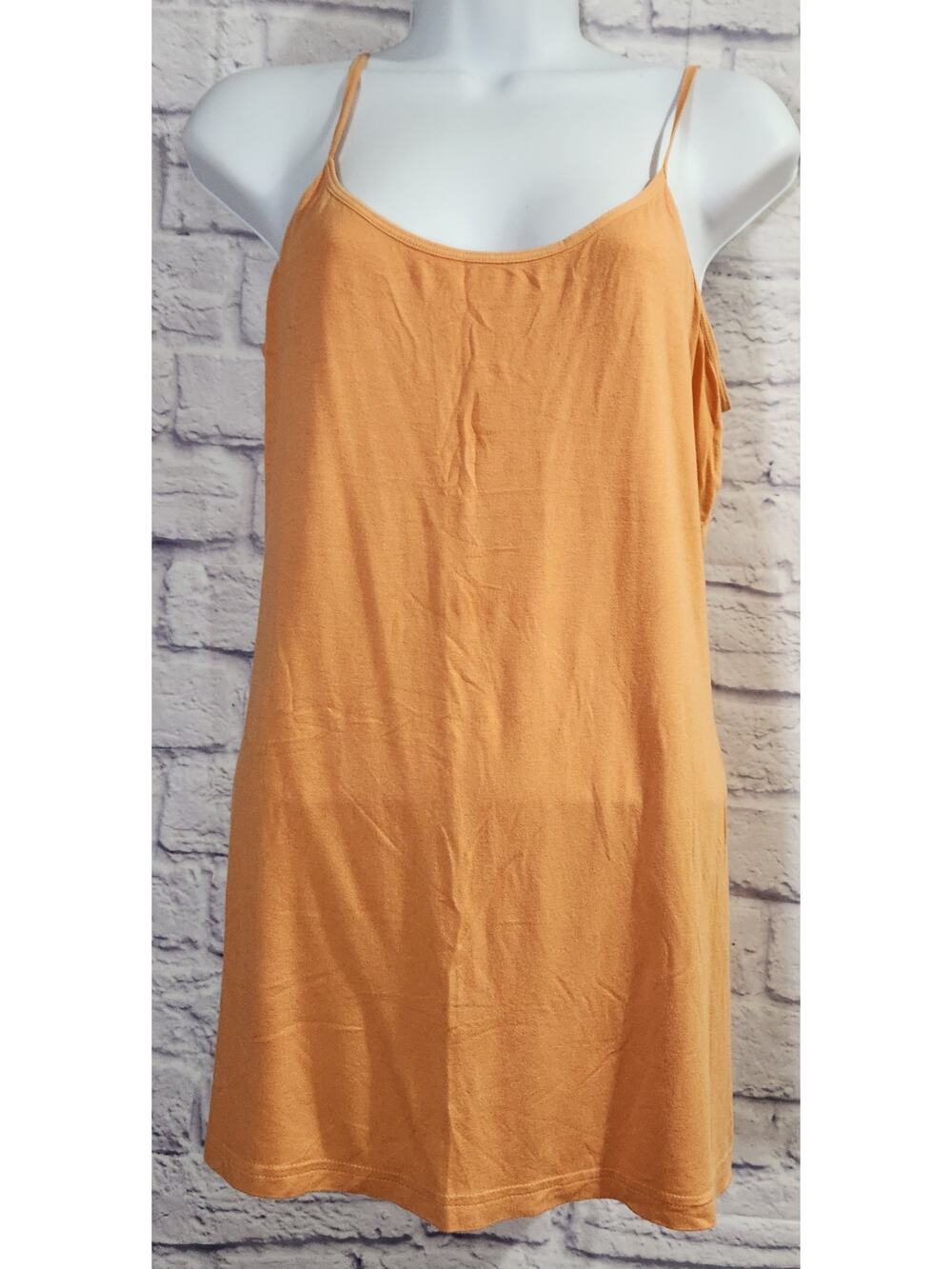 Lady Hathaway Orange Adjustable Spaghetti Strap Tank Top XL Lightweight Soft